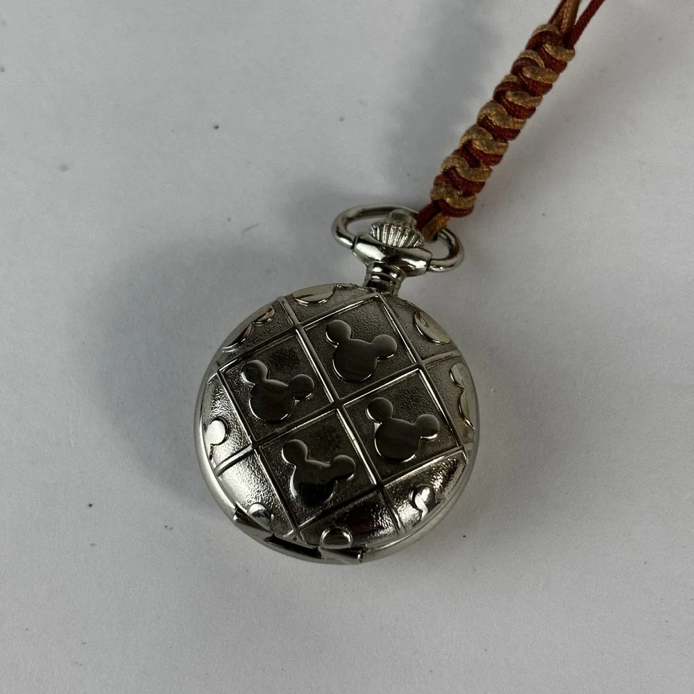 HTF Rare KREMENTZ Disney MICKEY MOUSE Quartz POCKET WATCH Japan Movt New Battery